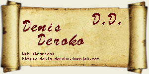 Denis Deroko vizit kartica